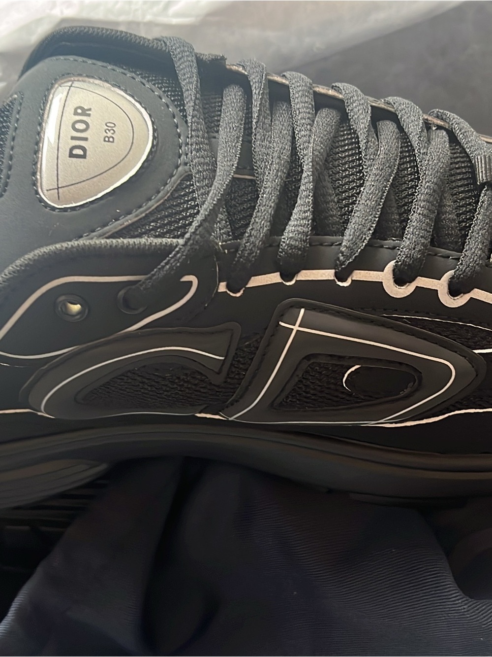 Dior B30 Black and Silver Men’s Sneaker
